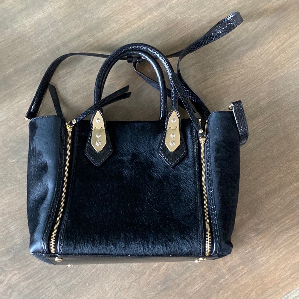 Henri Bendel cow skin purse